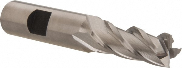 Hertel E2039028 Square End Mill: 7/16 Dia, 1-1/4 LOC, 1/2 Shank Dia, 3-1/4 OAL, 4 Flutes, Cobalt Image