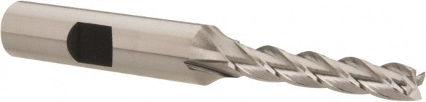 Hertel E299914119 Square End Mill: 7/32 Dia, 1-1/4 LOC, 3/8 Shank Dia, 3-1/16 OAL, 4 Flutes, Cobalt 