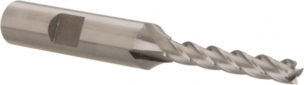 Hertel E2040012 Square End Mill: 3/16 Dia, 1-1/4 LOC, 3/8 Shank Dia, 3-1/16 OAL, 4 Flutes, Cobalt Image