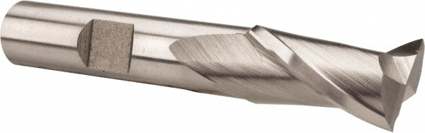 Hertel GG030901 Square End Mill: 1/2 Dia, 13/16 LOC, 3/8 Shank Dia, 2-1/2 OAL, 2 Flutes, Cobalt Image