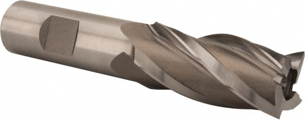 Hertel E2031911 Square End Mill: 7/8 Dia, 1-7/8 LOC, 3/4 Shank Dia, 4-1/8 OAL, 4 Flutes, Cobalt Image