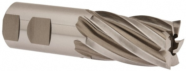 Hertel E2032116 Square End Mill: 1-1/4 Dia, 2 LOC, 1-1/4 Shank Dia, 4-1/2 OAL, 6 Flutes, Cobalt Image