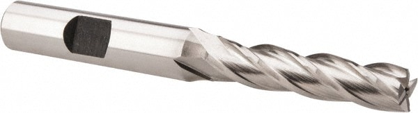 Hertel E2034020 Square End Mill: 5/16 Dia, 1-3/8 LOC, 3/8 Shank Dia, 3-1/8 OAL, 4 Flutes, Cobalt Image