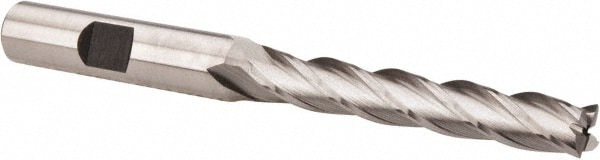 Hertel E2036020 Square End Mill: 5/16 Dia, 2 LOC, 3/8 Shank Dia, 3-3/4 OAL, 4 Flutes, Cobalt Image