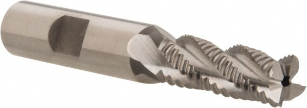 Hertel 84511328 Square End Mill: 7/16 Dia, 1-1/4 LOC, 1/2 Shank Dia, 3-1/4 OAL, 4 Flutes, Cobalt Image