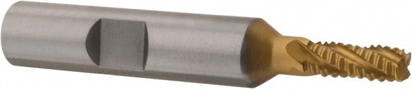 Hertel 84511633 Square End Mill: 3/16 Dia, 1/2 LOC, 3/8 Shank Dia, 2-3/8 OAL, 4 Flutes, Cobalt Image