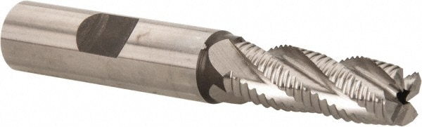 Hertel 84512037 Square End Mill: 7/16 Dia, 1-1/4 LOC, 1/2 Shank Dia, 3-1/4 OAL, 4 Flutes, Cobalt Image