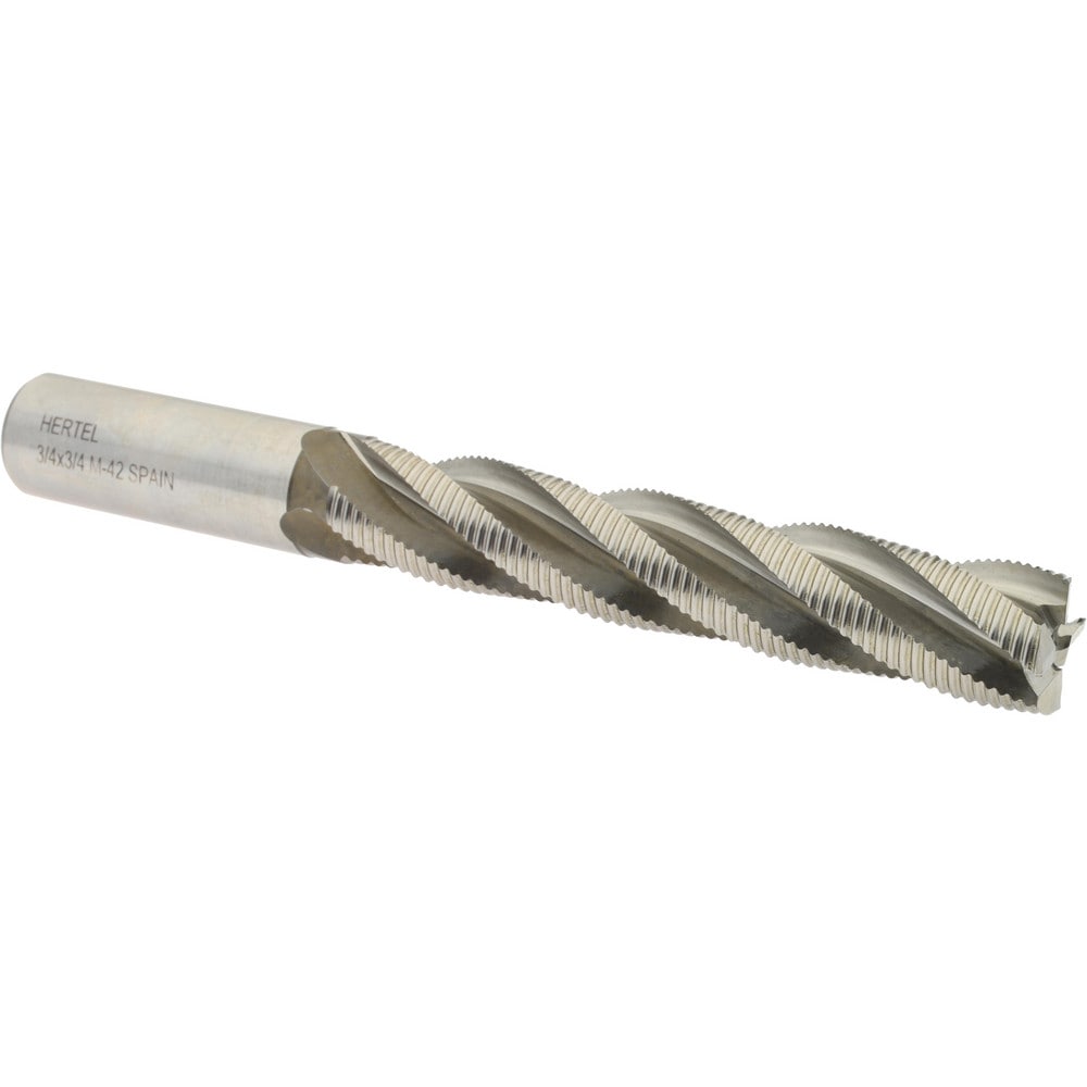 Hertel 84512045 Square End Mill: 3/4 Dia, 4 LOC, 3/4 Shank Dia, 6-1/4 OAL, 4 Flutes, Cobalt Image