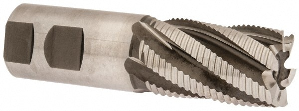 Hertel 84512078 Square End Mill: 1-1/4 Dia, 2 LOC, 1-1/4 Shank Dia, 4-1/2 OAL, 6 Flutes, Cobalt Image