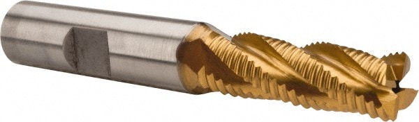 Hertel 84512110 Square End Mill: 7/16 Dia, 1-1/4 LOC, 1/2 Shank Dia, 3-1/4 OAL, 4 Flutes, Cobalt Image