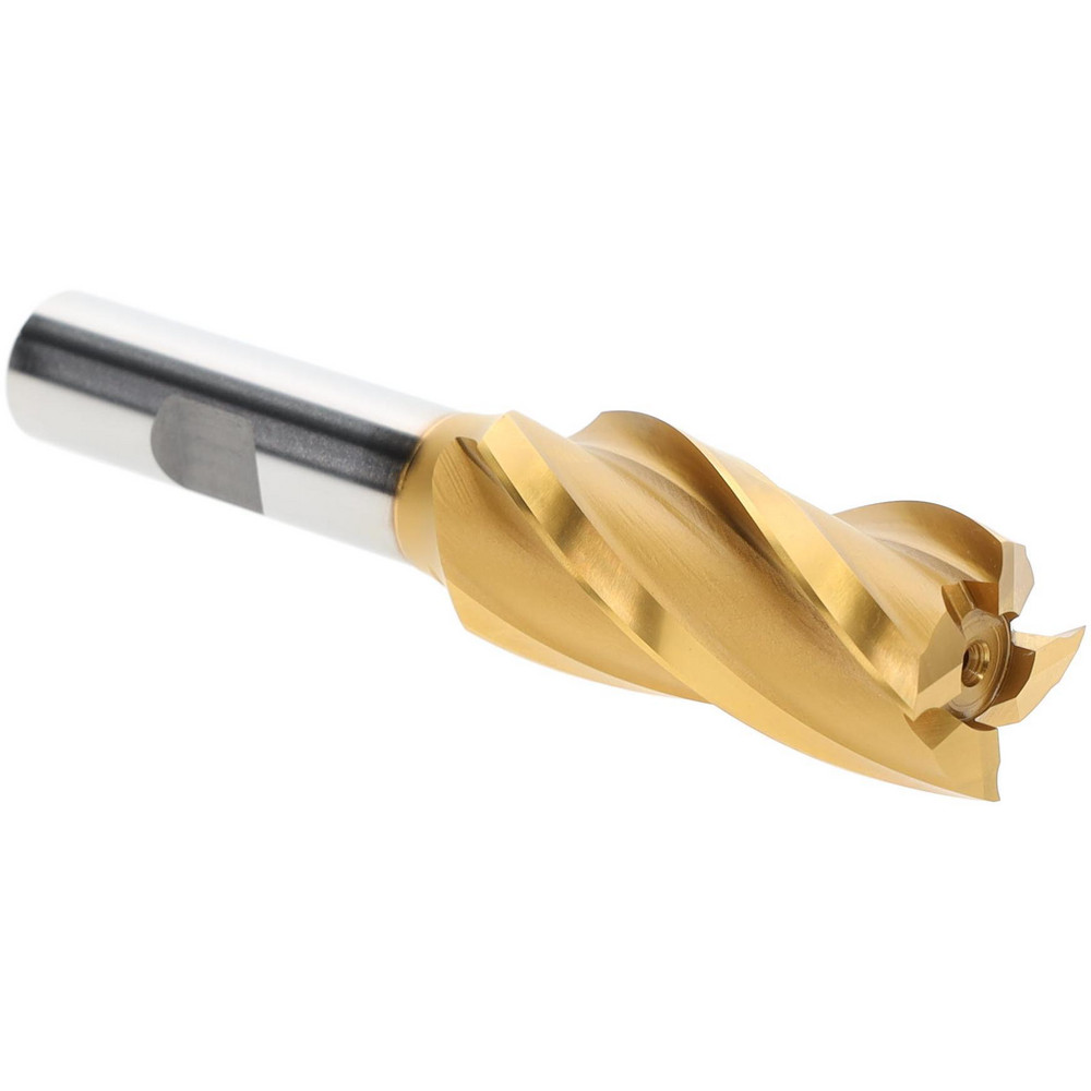 Hertel GH99914222 Square End Mill: 13/16" Dia, 4 Flutes, 1-3/4" LOC, High Speed Steel, 30 &deg; Helix Image