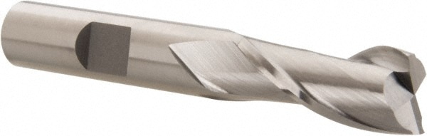 Hertel E299916015 Square End Mill: 7/16 Dia, 1 LOC, 3/8 Shank Dia, 2-11/16 OAL, 2 Flutes, Cobalt Image