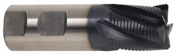 Hertel 84512789 Square End Mill: 1 Dia, 1 LOC, 1 Shank Dia, 3-1/2 OAL, 5 Flutes, Cobalt Image