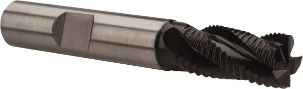 Hertel 84512854 Square End Mill: 3/8 Dia, 3/4 LOC, 3/8 Shank Dia, 2-1/2 OAL, 4 Flutes, Cobalt Image