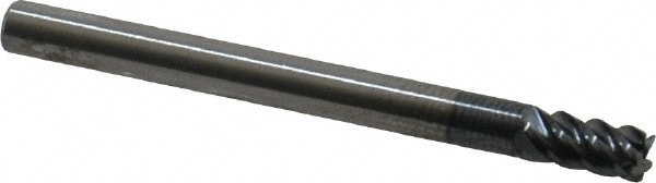 SGS 32606 Corner Radius End Mill: 1/8" Dia, 1/4" LOC, 0.01" Radius, 5 Flutes, Solid Carbide Image