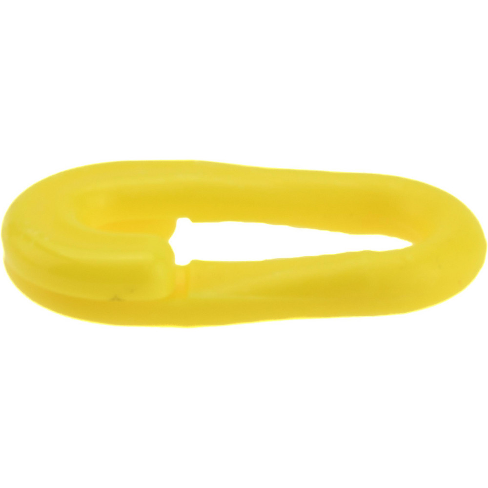 Pedestrian Barrier Connecting C-Link: Plastic, Yellow, Use with Plastic Chain