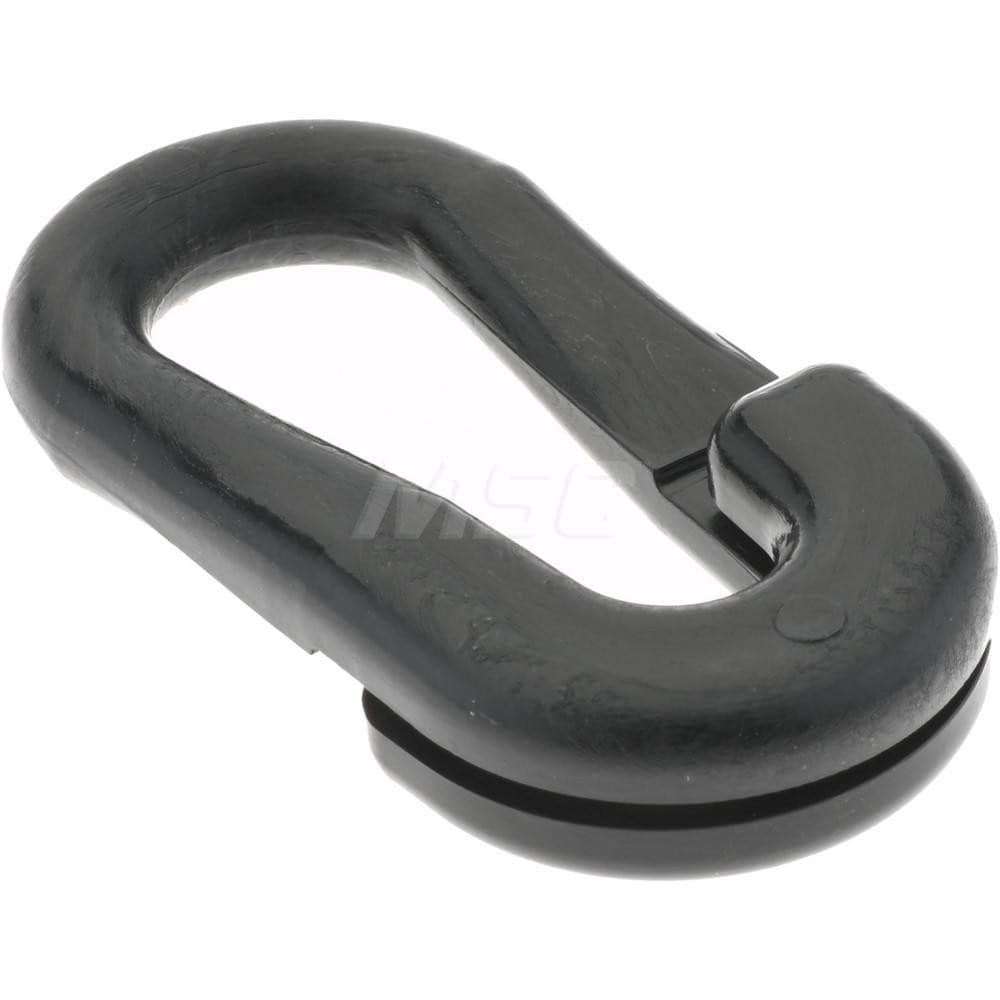 Pedestrian Barrier Connecting C-Link: Plastic, Black, Use with Plastic Chain