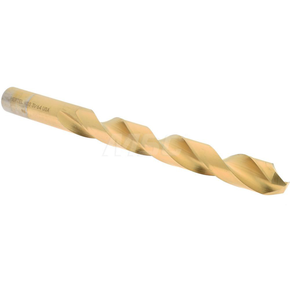 Hertel 84579879 Jobber Length Drill Bit: 0.4844" Dia, 135 &deg;, High Speed Steel Image