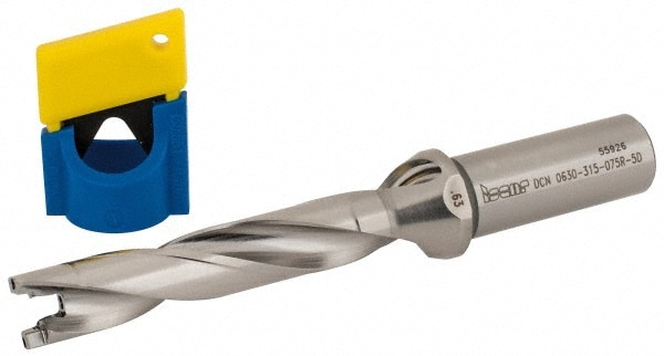 Iscar 3202640 Replaceable Tip Drill: 0.63 to 0.665 Drill Dia, 3.15" Max Depth, 0.75 Straight-Cylindrical Shank Image