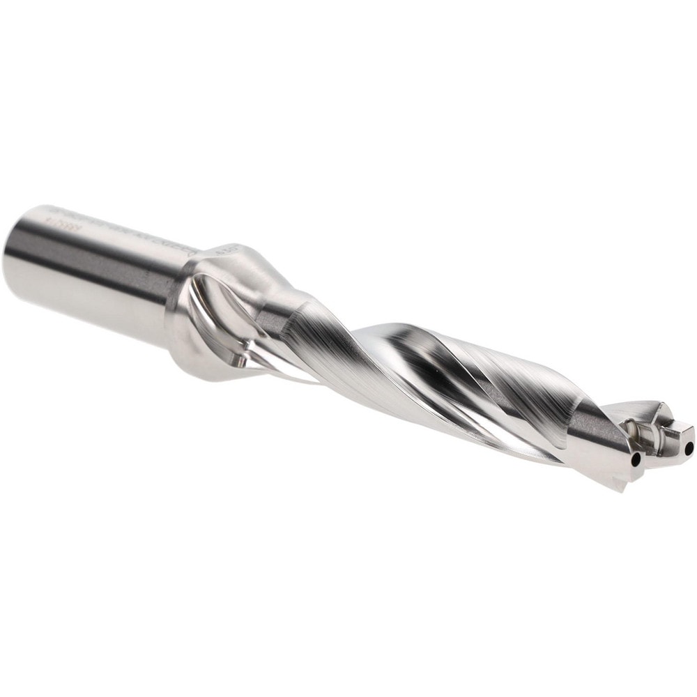 Replaceable-Tip Drill: 0.63 to 0.665" Dia, 3.15" Max Depth, 3/4" Straight-Cylindrical Shank