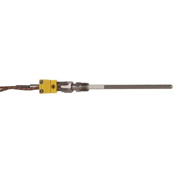 Thermo Electric SF050-205 Thermocouple Probe: Type K, Pipe Fitting Probe, Grounded, Mini Connector 