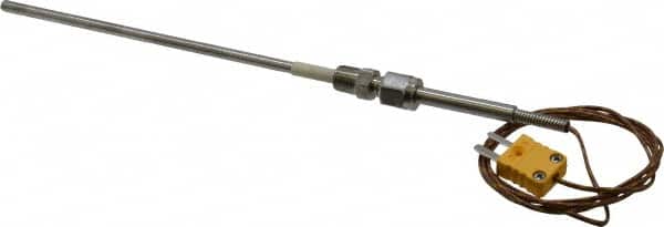 Thermo Electric SF037-090 Thermocouple Probe: Type K, Pipe Fitting Probe, Grounded 