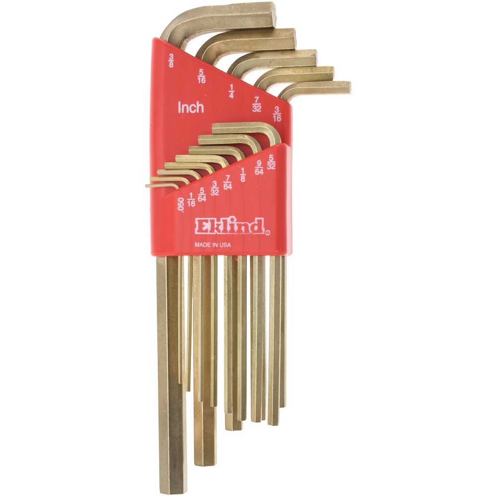 Hex Key Sets; Tool Type: Hex (allen) L-Key Set ; Handle Type: Long Arm ; Hex Size Range (Inch): 0.050 - 3/8 ; Container Type: Caddy ; Material: Alloy Steel ; Overall Length (Inch): 7-1/8