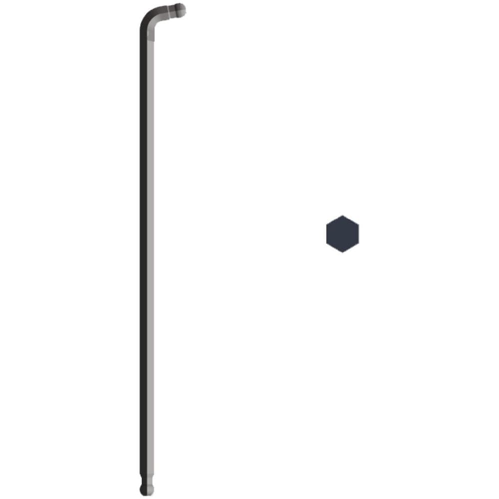 Hex Keys; End Type: Ball ; Hex Size (Inch): 3/8 ; Handle Type: L-Handle ; Arm Style: Extra Long ; Overall Length (Decimal Inch): 8.8800 ; Handle Color: Silver