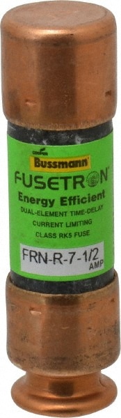 Cartridge Time Delay Fuse: RK5, 7.5 A, 50.8 mm OAL, 14.3 mm Dia