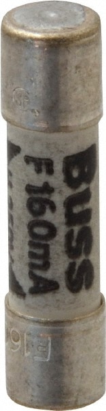 Cartridge Fast-Acting Fuse: 0.16 A, 20 mm OAL, 5 mm Dia