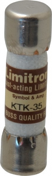 Cooper Bussmann KTK-35 Cartridge Fast-Acting Fuse: 35 A, 10.3 mm Dia Image