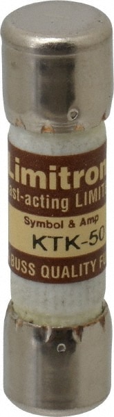 Cooper Bussmann KTK-50 Cartridge Fast-Acting Fuse: 50 A, 10.3 mm Dia Image