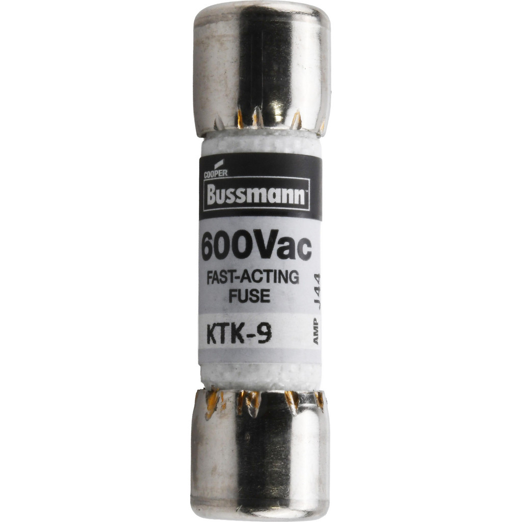 Cooper Bussmann General Purpose Fuse: Fast-Acting, 600 V, 9 A - 1-1/2" OAL, Melamine | Part #KTK-9