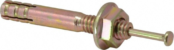 1/4" Diam, 1/4" Drill, 1-3/4" OAL, 1" Min Embedment Hammer Drive Concrete Anchor