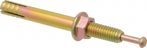 3/8" Diam, 3/8" Drill, 3-1/2" OAL, 2" Min Embedment Hammer Drive Concrete Anchor