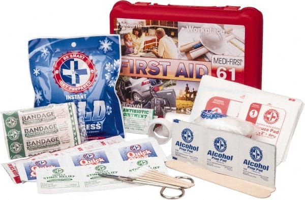 Multipurpose/Auto/Travel First Aid Kit: 61 Pc