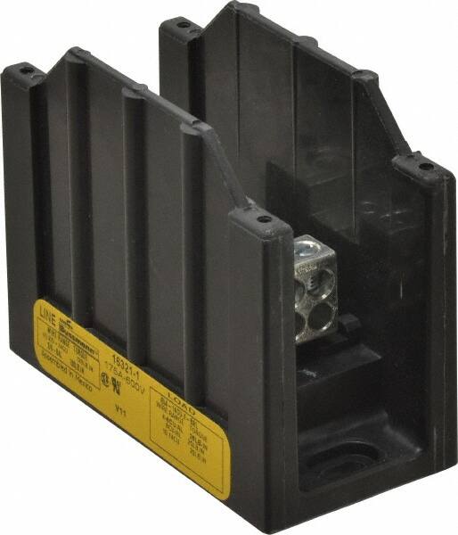1 Pole, 175 Amp, 8-2/0 AWG (Al), 14-2/0 AWG (Cu) Primary, 4-14 AWG (Cu), 4-8 AWG (Al) Secondary, Thermoplastic Power Distribution Block