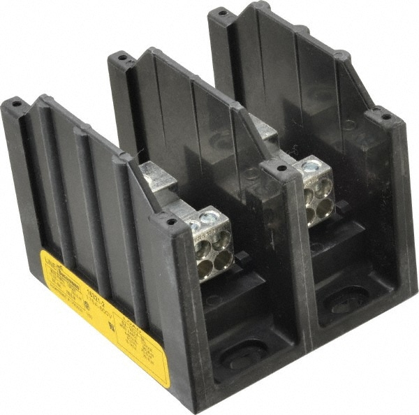 Cooper Bussmann 16321-2 2 Poles, 175 Amp, 8-2/0 AWG (Al), 14-2/0 AWG (Cu) Primary, 4-14 AWG (Cu), 4-8 AWG (Al) Secondary, Thermoplastic Power Distribution Block Image