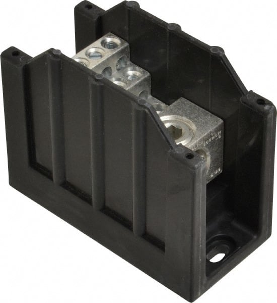 Cooper Bussmann 16370-1 1 Pole, 310 Amp, 350 kcmil-6 AWG (Cu/Al) Primary, 4-12 AWG (Al), 4-14 AWG (Cu) Secondary, Thermoplastic Power Distribution Block 