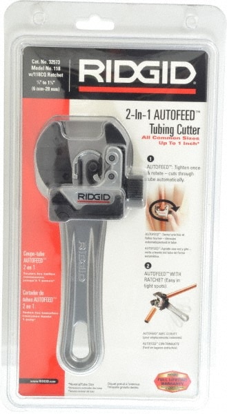 Ridgid 32573 Hand Pipe & Tube Cutter: 1/4 to 1-1/8" Tube Image