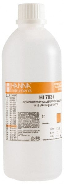 Conductivity Calibration Solutions & Solutions Sets; Type: Condutivity Calibration Solution ; Conductivity: 1413 5S ; Accuracy (%): 1.0 ; For Calibrating: Conductivity ; Standards: NIST ; Container Size: 500 ml