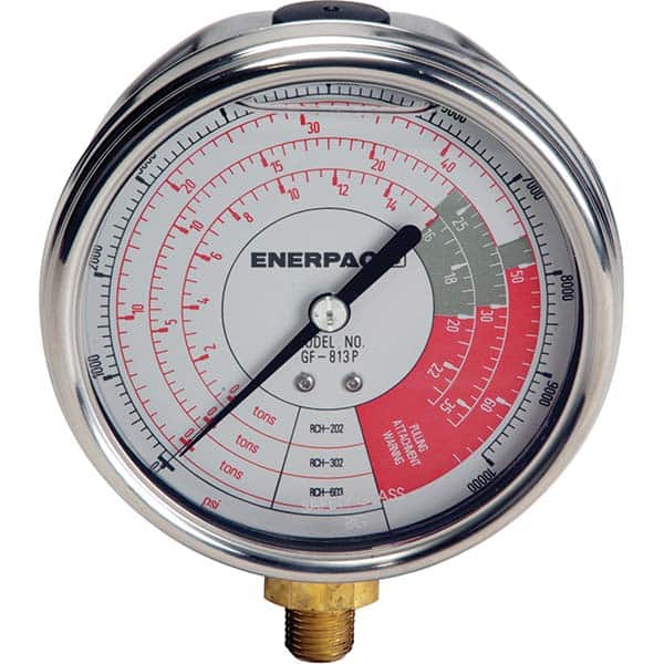 Enerpac GF813P 10,000 psi Glycerine-Filled Hydraulic Pressure Gauge 