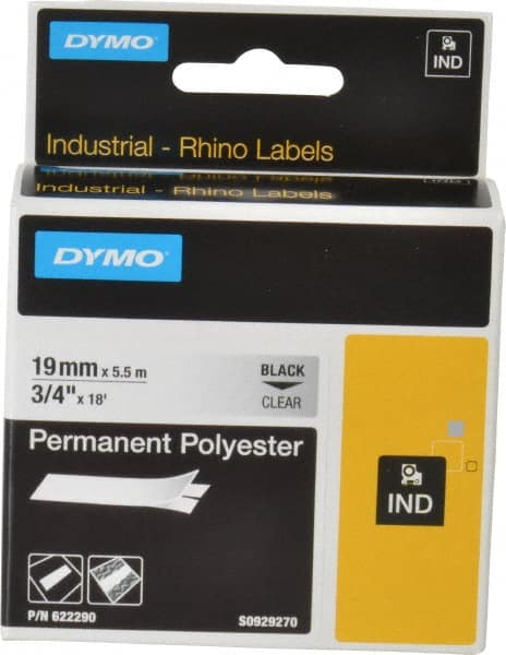 Dymo 622290 Permanent Polyester Tape: 18, Clear 