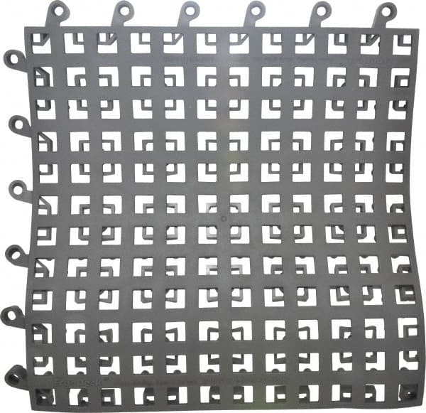 Wearwell 564.78X18X18CH Anti-Fatigue Modular Tile Mat: Dry Environment, 18" Length, 18" Wide, 7/8" Thick, Interlocking Edge, Charcoal 