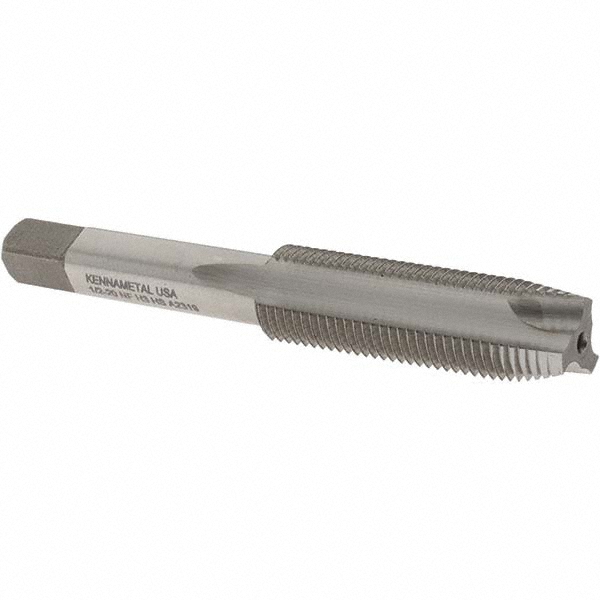 Kennametal 1542881 Spiral Point Tap: 1/2-20, UNF, 3 Flutes, Plug, 3B, High Speed Steel, Bright Finish Image