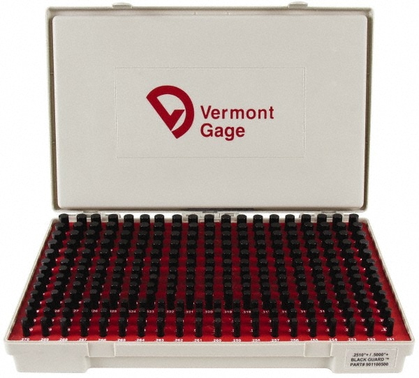 Vermont Gage 901100500 Class ZZ Plug Gage Set: 0.251 to 0.5" Range, 250 Pc Image