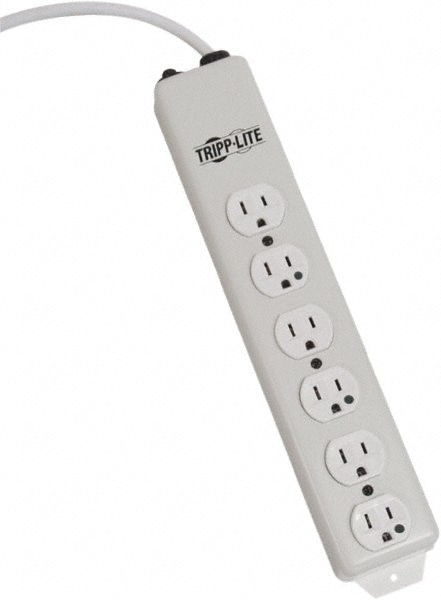6 Outlets, 120 VAC15 Amps, 2' Cord, Power Outlet Strip