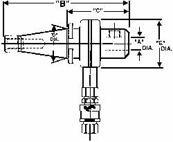 NMTB50 Outside Taper, Coolant Adapter