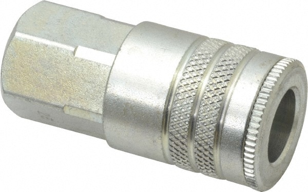 Parker 25 3/8-18 Female NPTF Industrial Pneumatic Hose Coupler Image