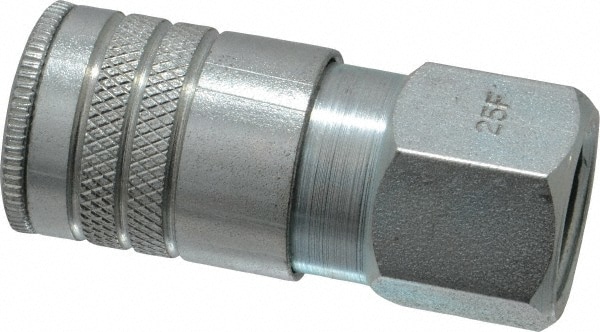 Parker 25F 1/2-14 Female NPTF Industrial Pneumatic Hose Coupler Image